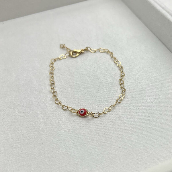 Pulsera 1 ojo turco rojo