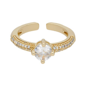 Anillo compromiso dorado