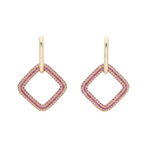 Arete rosa zirconia