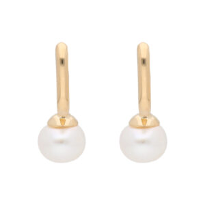 Arete perla cuadrado