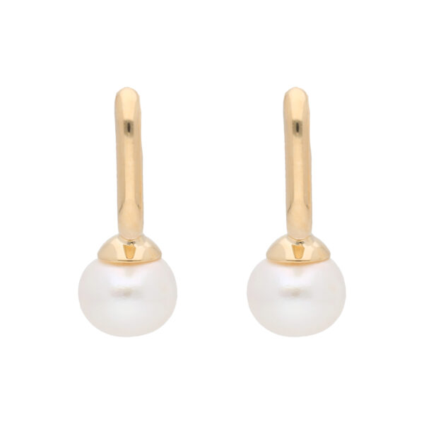 Arete perla cuadrado