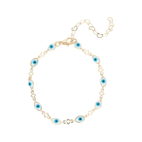 Pulsera ojo turco blanco azul