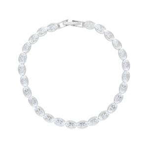 Pulsera color plata zirconia