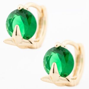 Huggie cristal verde