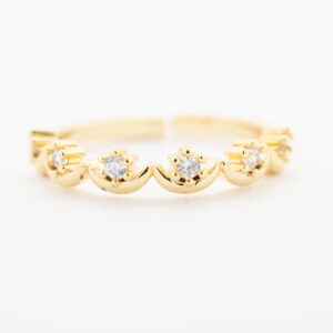 Anillo flores cristal