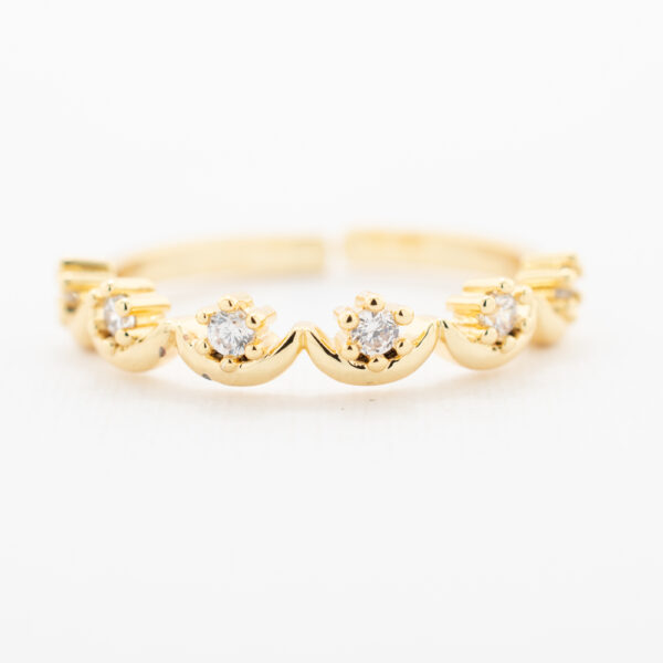Anillo flores cristal