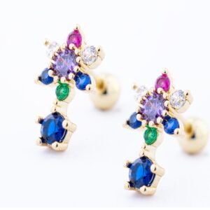 Arete flor colores