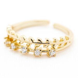 Anillo doble hoja