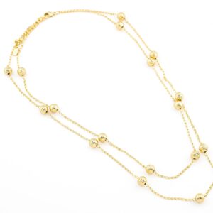 Collar doble bolitas