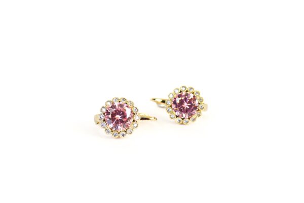 Huggie piedra rosa