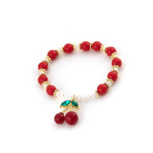 Pulsera roja cereza