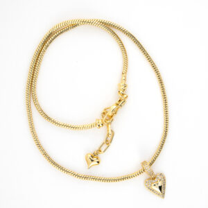 Cadena estilo serpiente con corazón