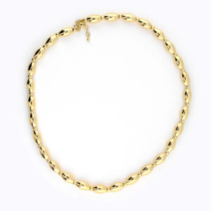 Cadena óvalos dorada