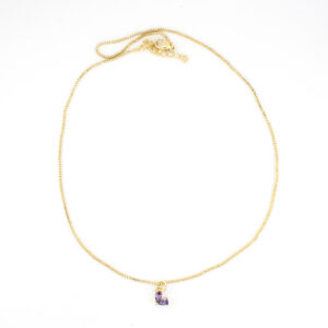 Collar corazón morado