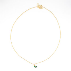 Collar corazón verde