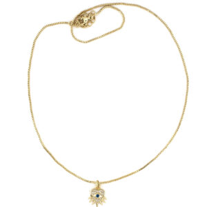 Collar corazón ojo turco