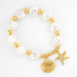 Pulsera conchas blancas dije estrella de mar
