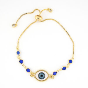 Pulsera ojo turco azul piedras