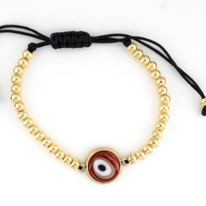 Pulsera ajustable ojo turco rojo