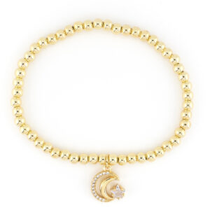 Pulsera luna y estrella cristales