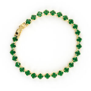 Pulsera cristales verdes