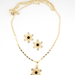 Juego flor cristales negros