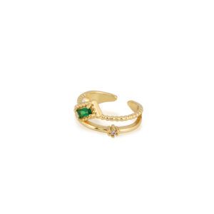 Anillo cuadro verde
