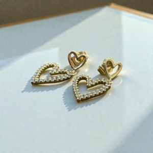 Arete dos corazones cristales