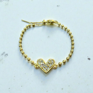 Pulsera corazon cristales