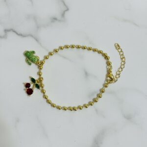PULSERA CEREZAS CACTUS