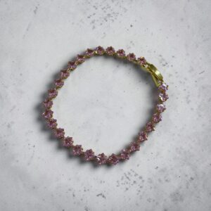 Pulsera cristales rosa