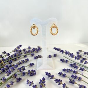 Arete ovalo trenzado