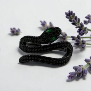 Anillo serpiente negro