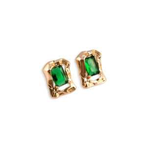 Aretes piedra verde esmeralda