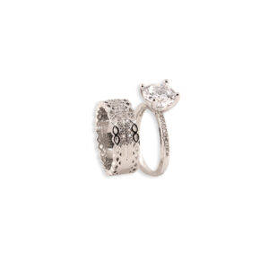 Set Anillos Rodio