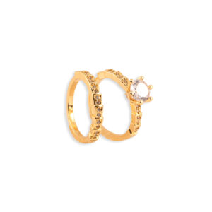 Anillo Doble Elegance con Zirconia
