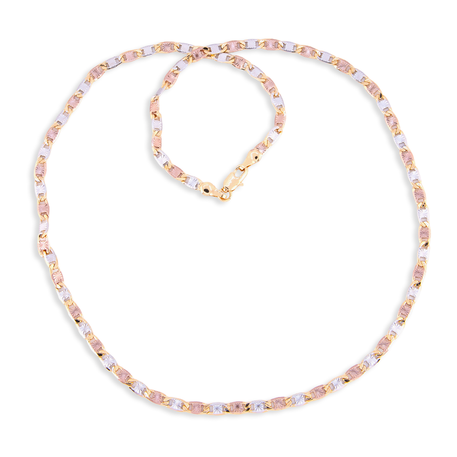 Cadena Tricolor Diamond Cut