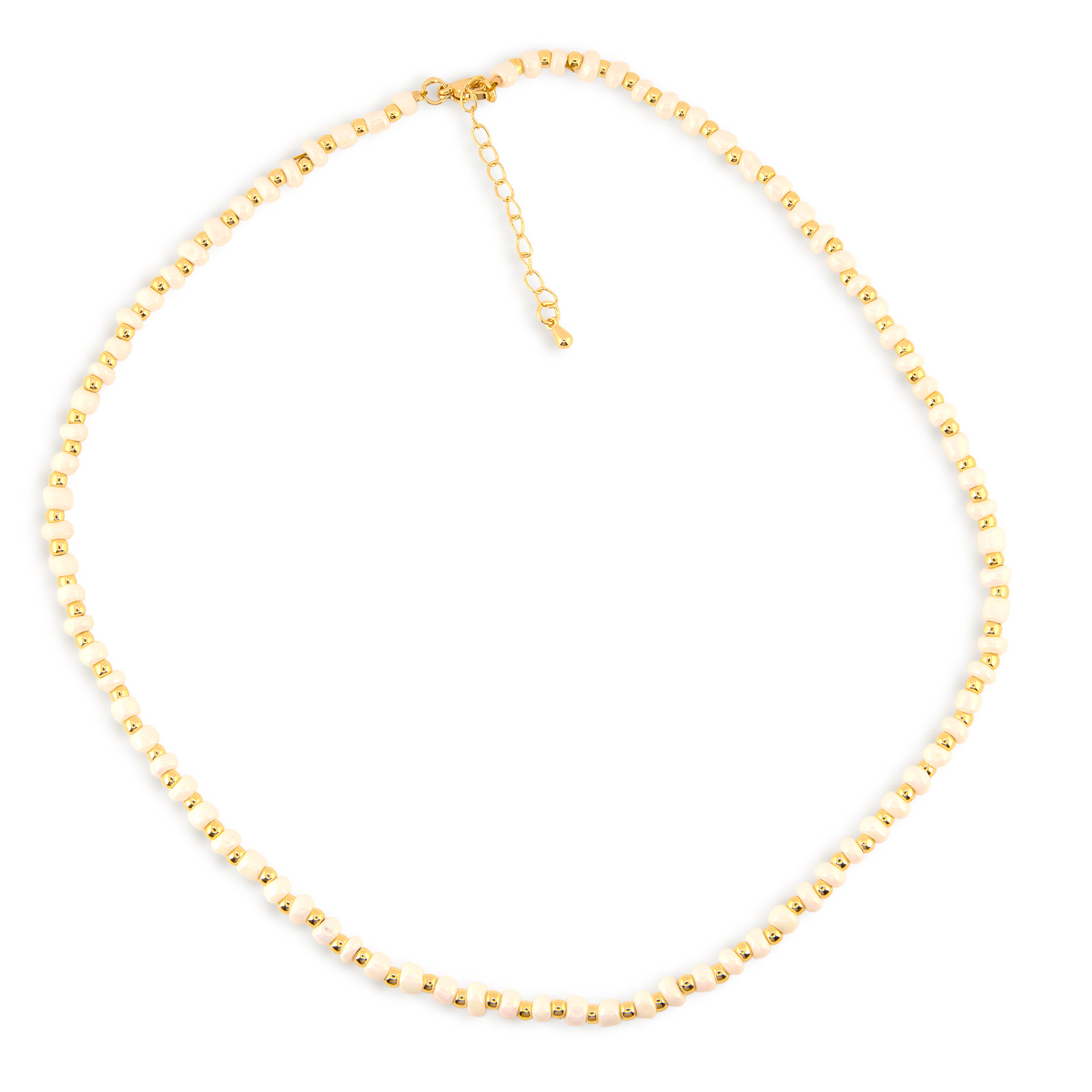 Collar perlas blancas