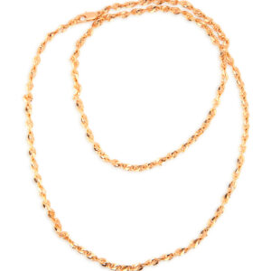 cadena eslabon entrelazado dorado