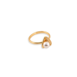 Anillo corazon perla
