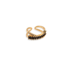 Anillo infinito piedras negras