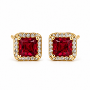 arete gold piedra roja