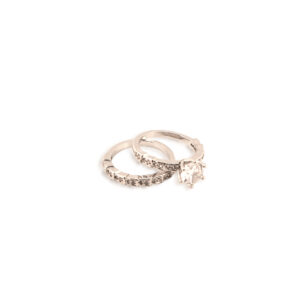 Duo anillo piedra elegante
