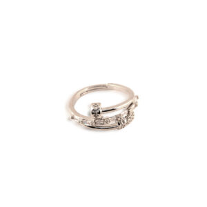 Anillo clavo piedras